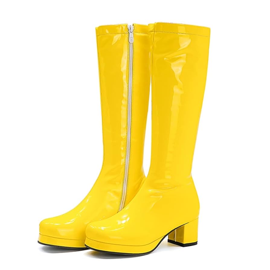 Amazon.com: AOVIN Knee High Boots Women PU Leather Patent